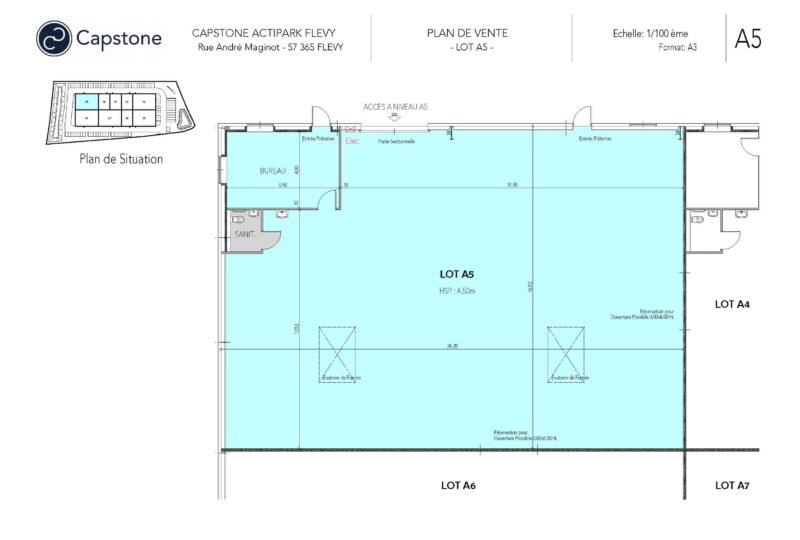 Bâtiment en cours de construction : 9 lots de 200 à 400 m²  à louer à Ennery-Flévy . Livraison prévisionnelle : 1er trimestre 2024.