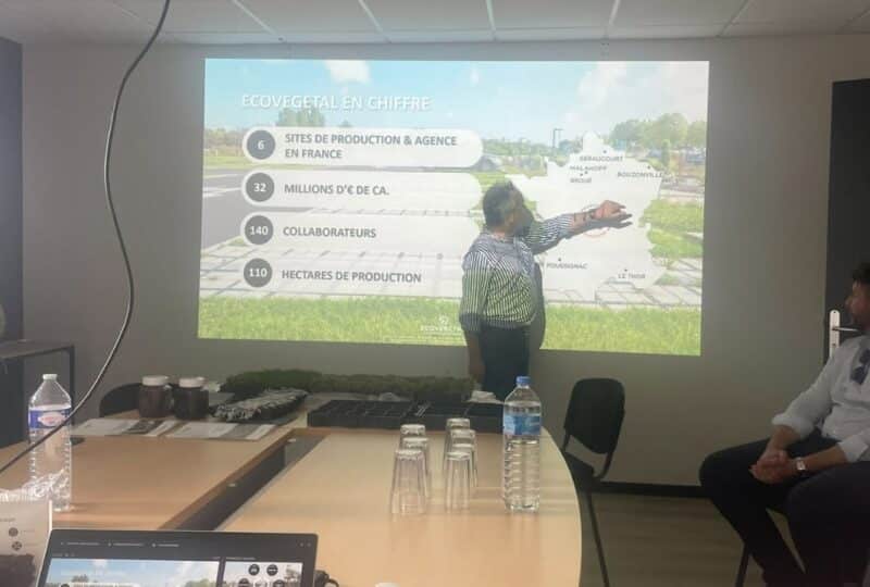 Visite du site en construction de la société ECOVEGETAL